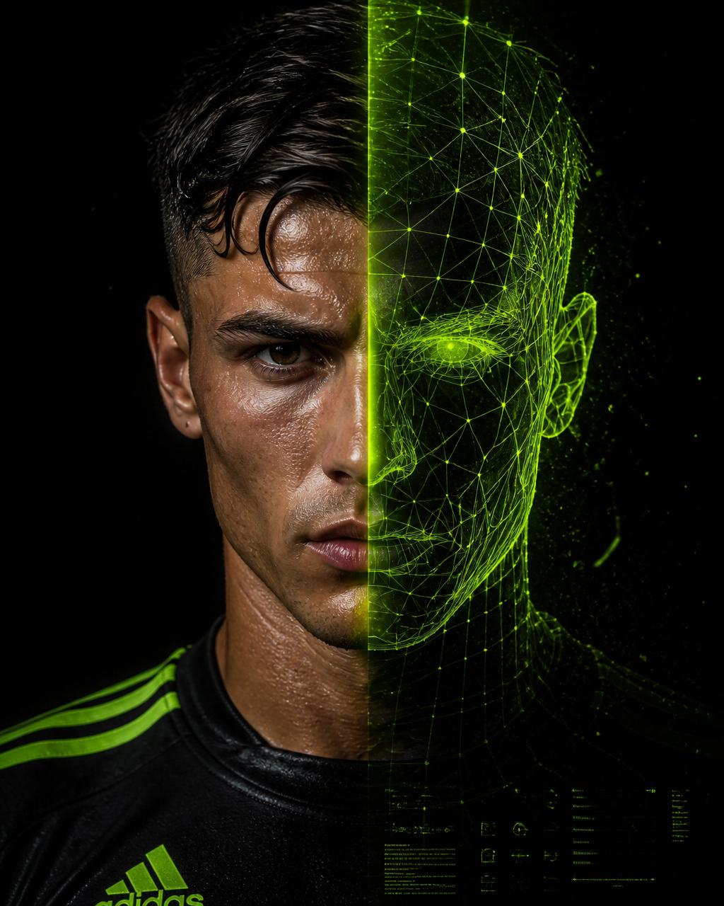 Football athlete analyzed by ScoutPrint AI
